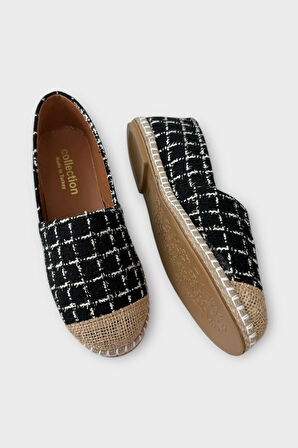 Kadın Günlük Espadril Babet Ayakkabı SİYAH