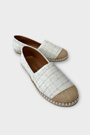 Kadın Günlük Espadril Babet Ayakkabı BEYAZ