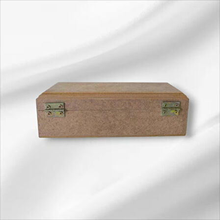 Ahşap-boyanabilir-klipsli-takı-makyaj-aksesuar-dekoratif Saat Kutusu