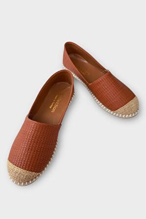 Kadın Espadril Babet Ayakkabı TABA