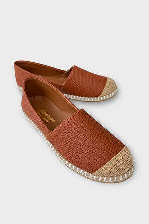 Kadın Espadril Babet Ayakkabı TABA