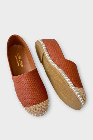 Kadın Espadril Babet Ayakkabı TABA