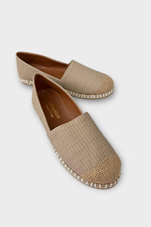 Kadın Espadril Babet Ayakkabı KREM