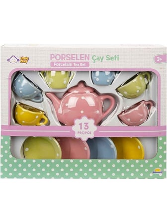 Sunman Oyuncak Porselen Çay Seti 13 Parça - Çıçek Desenli S00CH1501