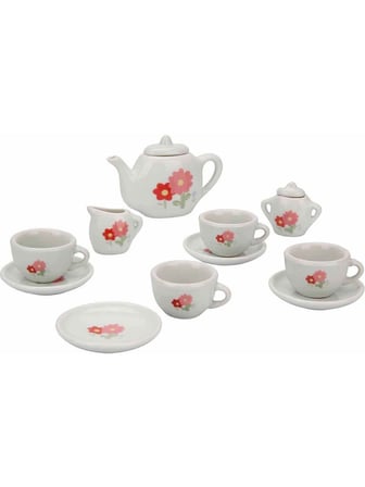 Sunman Oyuncak Porselen Çay Seti 13 Parça - Çıçek Desenli S00CH1501