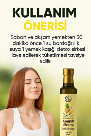 DETOX ANANAS SİRKESİ 250 ML + KAYISI DETOX SİRKESİ 250 ML