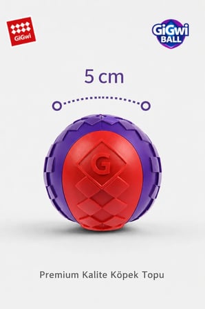 Ball Originals Özel Dokulu & Sesli Köpek Oyun Topu - Tekli Paket - Küçük Irk & Yavru - 5 cm
