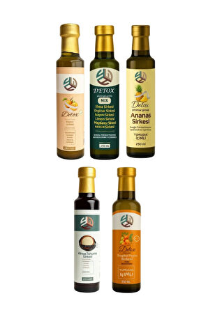 Promar 5Lİ LEZZET DOĞAL DETOX SİRKELERİ 250 ML X5 ADET