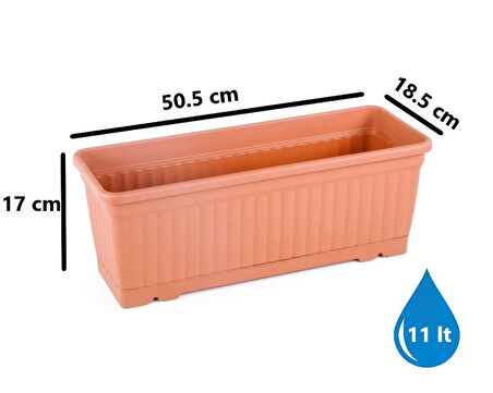 Omnipazar SO-KMB Kemer Balkon Saksı 3'lü Set