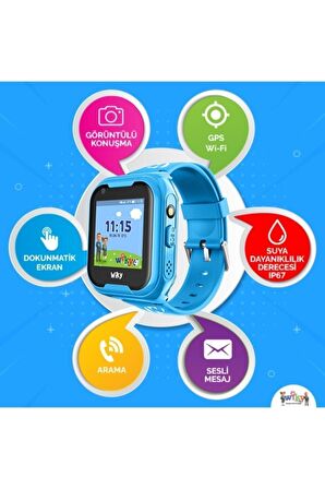 Wikykids Watch 4g Akıllı Çocuk Saati Mavi Görüntülü Konuşma