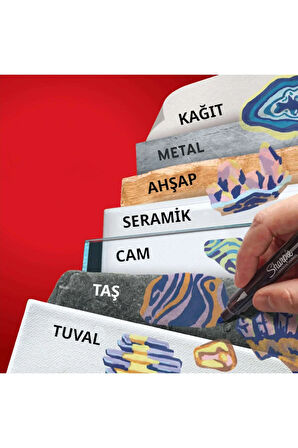 Akrilik Markör Kalem Doğa Tonları Yuvarlak Uç 12 Renk Bl Sh-2213421