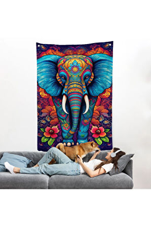 Fil Mandala Duvar Örtüsü-7526