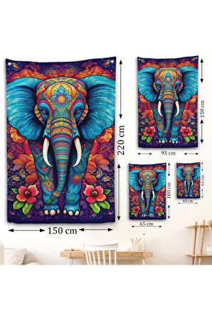 Fil Mandala Duvar Örtüsü-7526