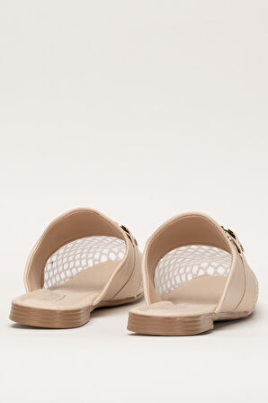 Kadın Tokalı FileliTerlik KREM