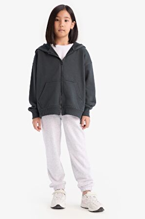 DeFacto Kız Çocuk Beli Paçası Lastikli Baskılı Jogger Eşofman Altı D9688A825SPGR421