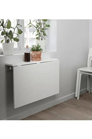 Reyo 90 Cm X 60 Cm %100 Mdf Açılır Kapanır Duvara Monte Raf Masa Mutfak Masası