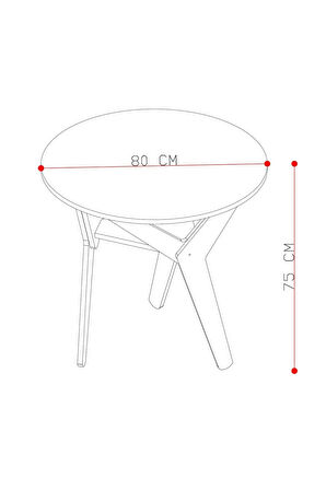 Reyo 80×40cm Atlantik Çam Çok Amaçlı Sehpa Masa %100 Mdf Mutfak Yemek Çalışma Masası Orta Sehpa