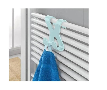 Miracle Omni® Hang it Pratik Kolay Taşımabilir Havlupan 2 Kancalı Banyo Askısı