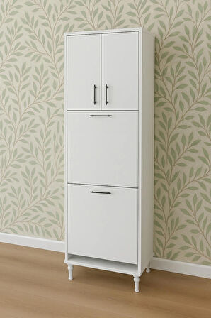 Nergis Çok Amaçlı Dolap Kirli Çamaşır Sepeti Dolabı 150x60