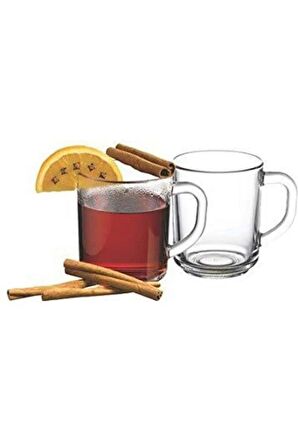 55029 Pub Kulplu Cam 6lı 250 Ml Kupa Bardağı Takımı
