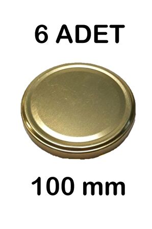 6 Adet 10cm Metal Kavanoz Kapağı Gold