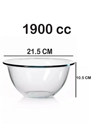 59514 Arda Türkmen Borcam Hazırlık Karıştırma Kabı Kasesi 22cm 1900cc