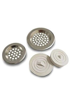 Paslanmaz Çelik 2 Boy Lavabo Küvet Yuvarlak Lavabo Süzgeci Tıkacı 