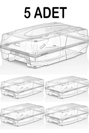 Plastik 5 Adet Şeffaf Bayan Ayakkabı Saklama Kutusu