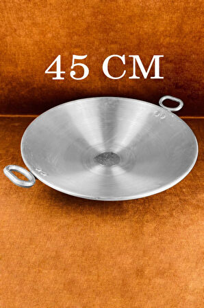 Alüminyum Eloksallı 45cm Kalın Sac Kavurma ve Gözleme Sote Tavası