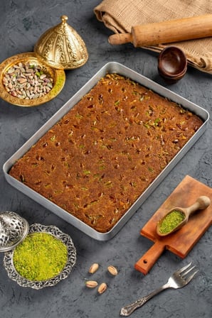 Alüminyum 1000gr Baklava Kadayıf Künefe Börek Şam Tatlı Pişirme Tepsisi