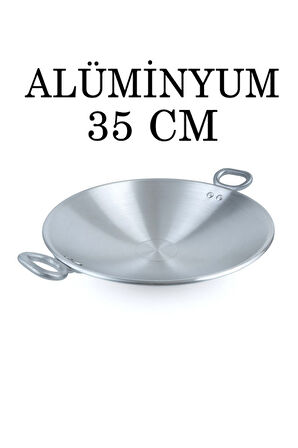 Alüminyum Eloksallı 35cm Kalın Sac Kavurma ve Gözleme Sote Tavası