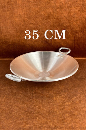 Alüminyum Eloksallı 35cm Kalın Sac Kavurma ve Gözleme Sote Tavası