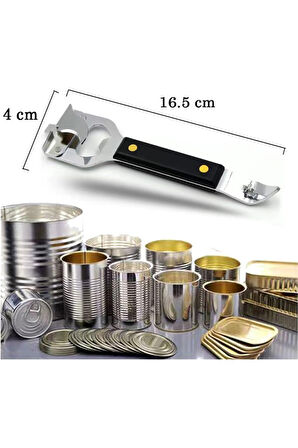 Paslanmaz Çelik Çift Taraflı Manuel Konserve Şişe Açacağı Açacak