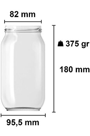 6 Adet Cam Şeffaf Metal Kapaklı Domates Konserve Reçel Kavanozu 1000cc