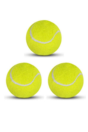 3 Adet Başlangıç Seviye Kauçuk Elastik Tenis Topu Yeşil