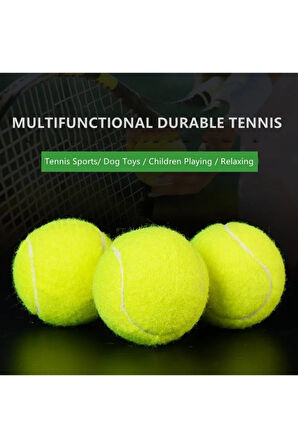3 Adet Başlangıç Seviye Kauçuk Elastik Tenis Topu Yeşil