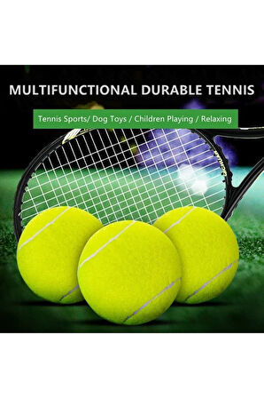 3 Adet Başlangıç Seviye Kauçuk Elastik Tenis Topu Yeşil