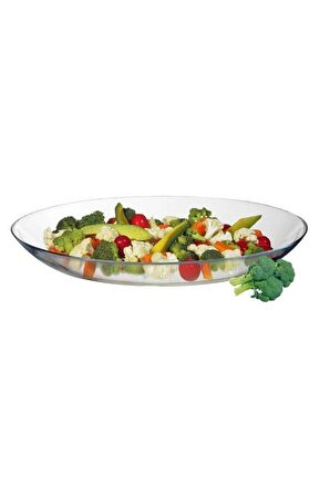 10336 İnvitation 33cm Oval Cam Kayık Servis Meyve Tabağı