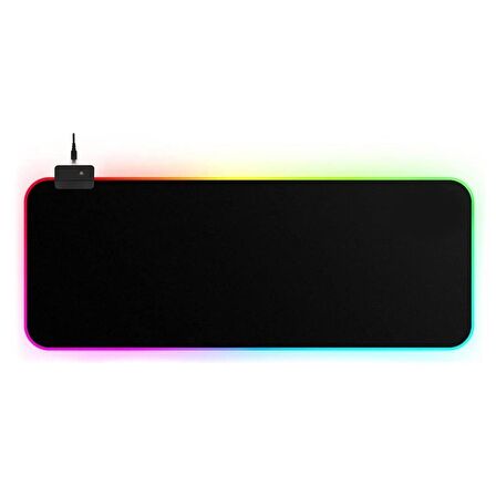 BlueForce 80x30cm RGB Ledli Gaming Oyuncu XL Mouse Pad Düz XL Siyah