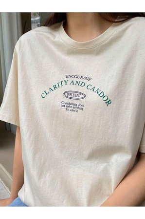 Unisex Clarıty And Candor Baskılı Tasarım Tshirt