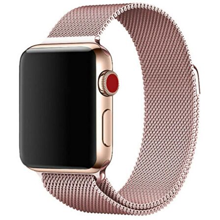 Apple Watch Seri 1/2/3/4/5/6/SE 40mm Kordon Çelik Kayış Metal Hasır Milano Paslanmaz Bileklik