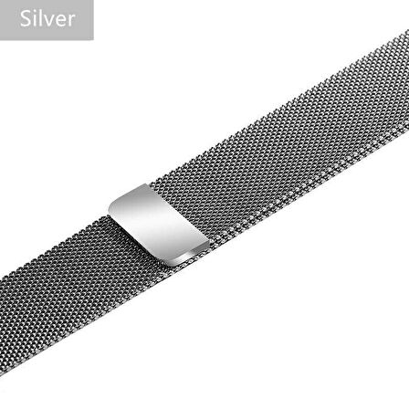 Apple Watch Seri 1/2/3/4/5 42mm Kordon Çelik Kayış Metal Hasır Milano Paslanmaz Bileklik