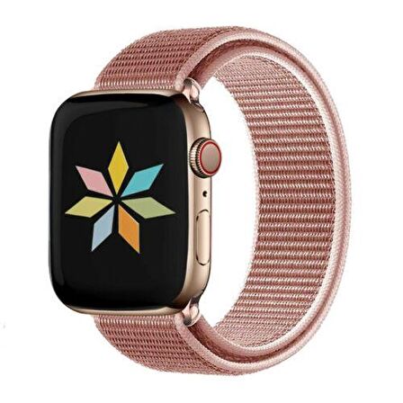 Apple Watch Uyumlu Seri 1/2/3/4/5 38mm Kordon Kumaş Dokuma Kayış Örme Bileklik 