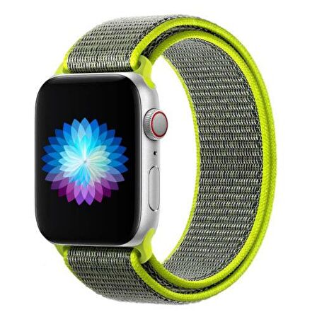 Apple Watch Seri 1/2/3/4/5/6/SE 44mm Kordon Kumaş Dokuma Kayış Örme Bileklik