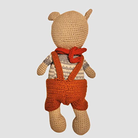 Uretti - gülnur 2184 - El Yapımı Amigurumi  Atkılı  Ayı 29cm - Bej
