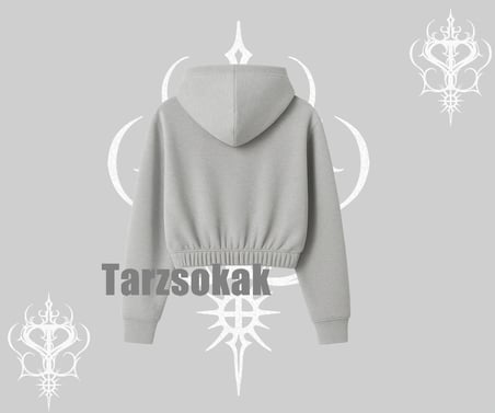 Kapşonlu Crop Sweatshirt Deadly Dreams Skull Redcore Street Manifest