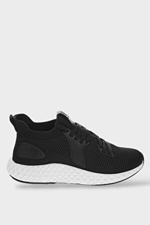 Unisex Triko Örme Sneaker Spor Ayakkabı SİYAH - BEYAZ