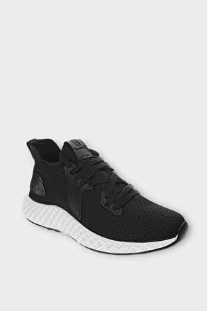 Unisex Triko Örme Sneaker Spor Ayakkabı SİYAH - BEYAZ