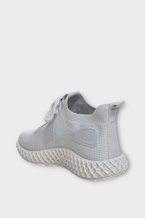 Unisex Triko Örme Sneaker Spor Ayakkabı GRİ