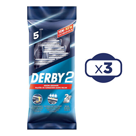 Derby 2 5 li Poşet Tıraş Bıçağı x 3 Adet